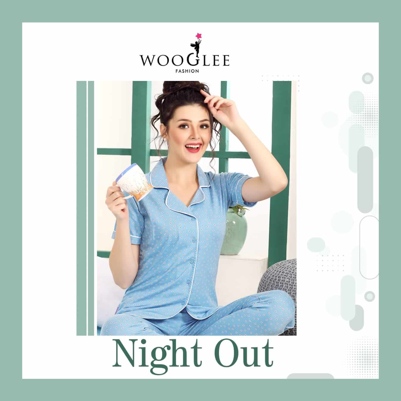 Wooglee Night Out Night Wear Top With Bottom Wholesale Catalog, Buy Full Catalog of Wooglee Night Out Night Wear Top With Bottom At Wholesale Price